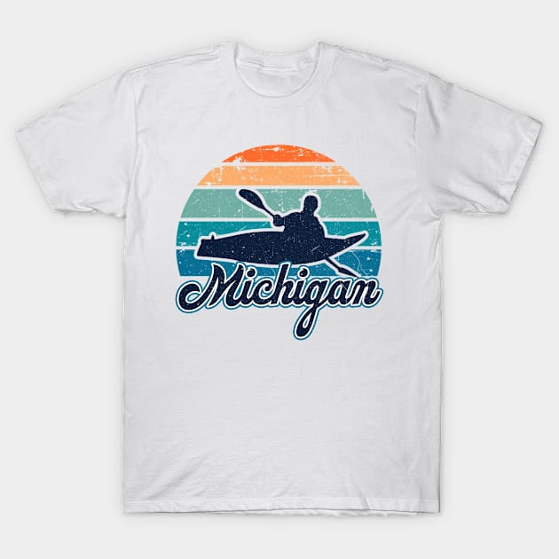 Michigan kayaking. Perfect present for mom mother dad father friend him or her T-Shirt by SerenityByAlex